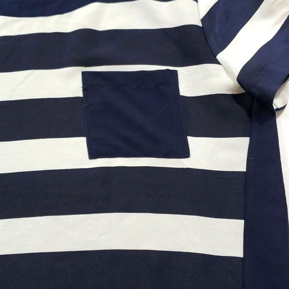 Navy/White Striped J.Crew Top.   Size XS.  #145 - Picture 2 of 5